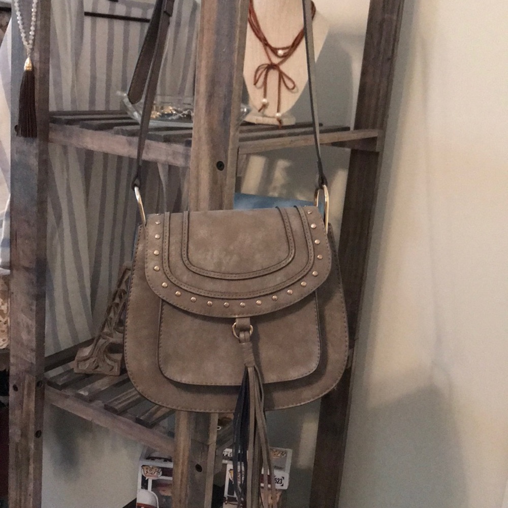 Franco Sarto Fringe Metallic purse